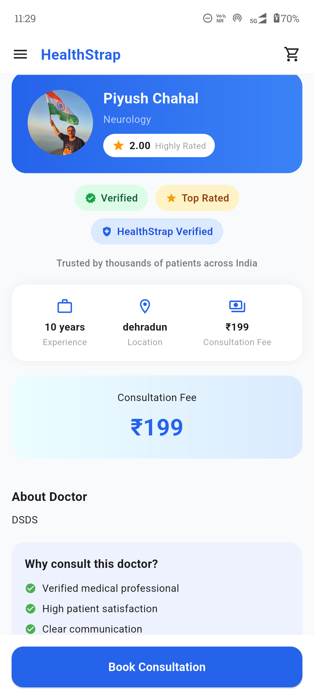HealthStrap Consultation